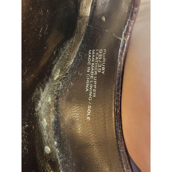 HHP Women's Size 9 BCBGirls "Ruby" Brown Lizard Embossed Leather Pump High Heels - Picture 8 of 10